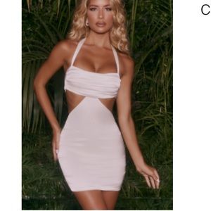 OhPolly Dress White/Pink